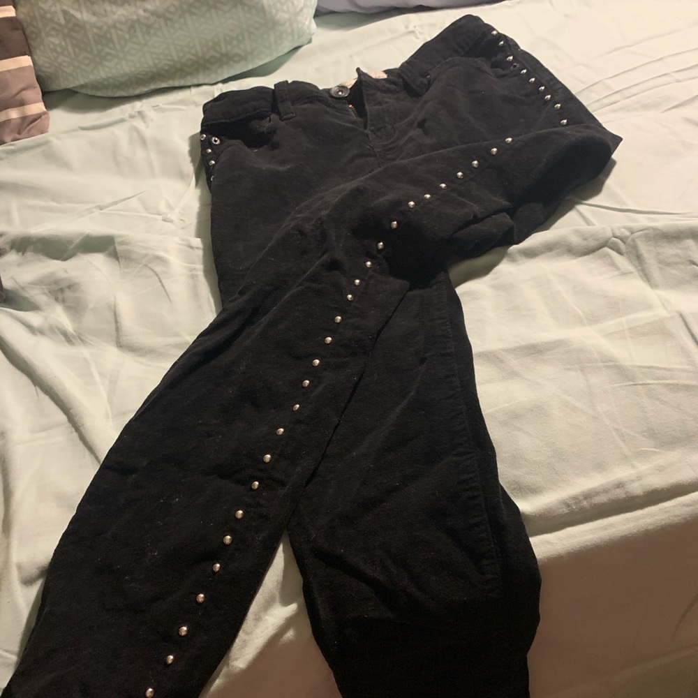 Velvet skinny jeans